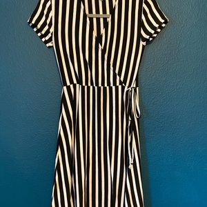 Black and white tie dress